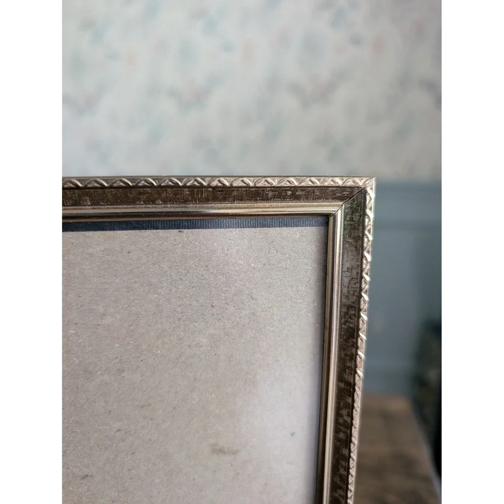 Vintage Brass Double Folding Picture Frame 8x10 Gold Ornate Hinged Hollywood
